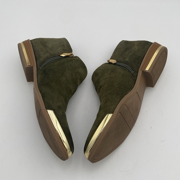 Fergie ankle boots are women 9M suede green gold details festival casual gipsy - Picture 7 of 14